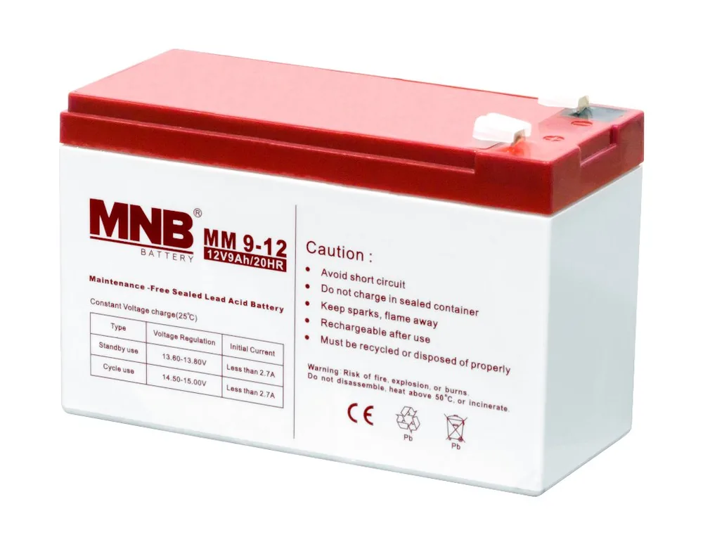 MNB MM 9-12. Аккумулятор герметичный свинцово-кислотный — фото 2 из 3