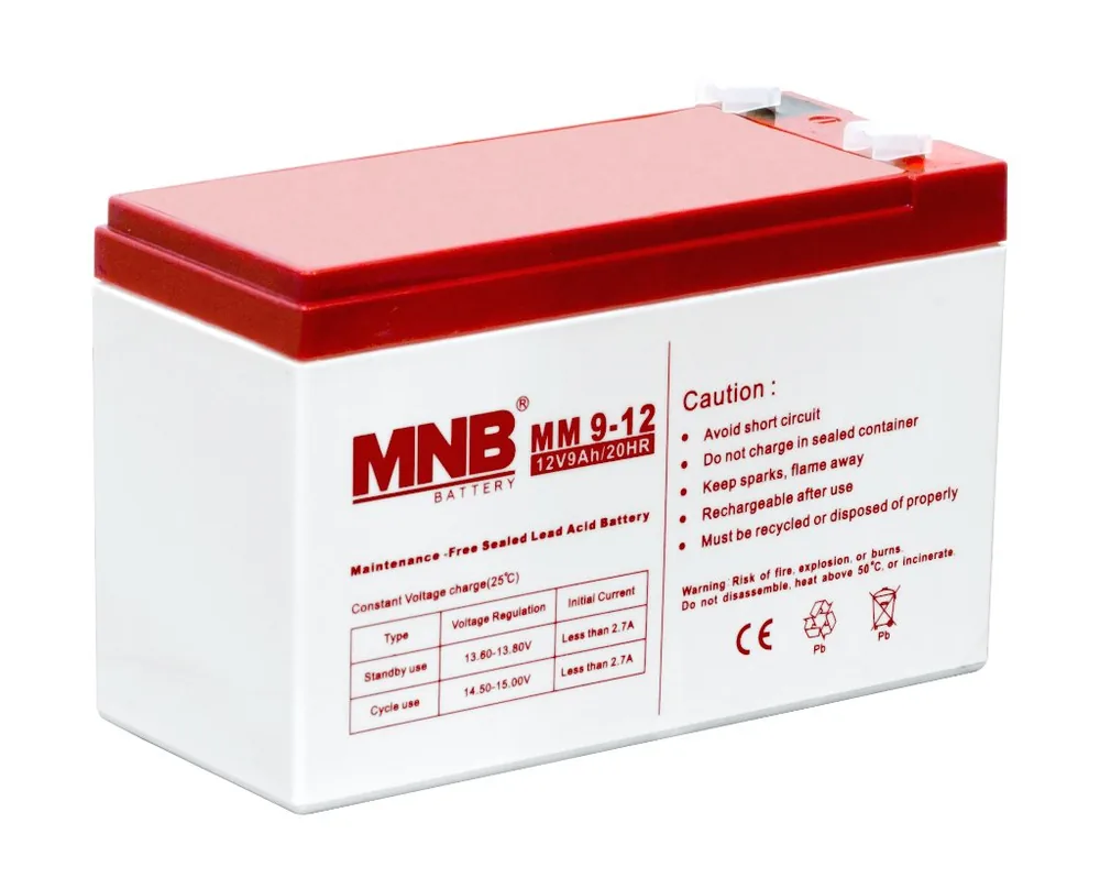 MNB MM 9-12. Аккумулятор герметичный свинцово-кислотный — фото 3 из 3