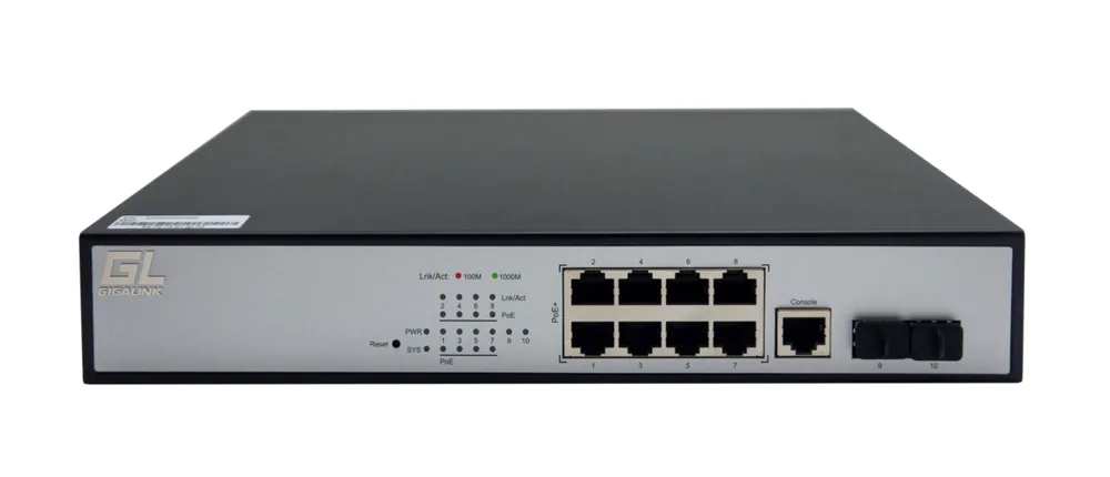 GL-SW-G204-10P. Коммутатор с PoE
