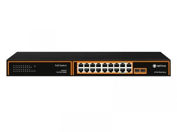 U1I-16G2b/2G/2S. Коммутатор с питанием по PoE 18-портовый