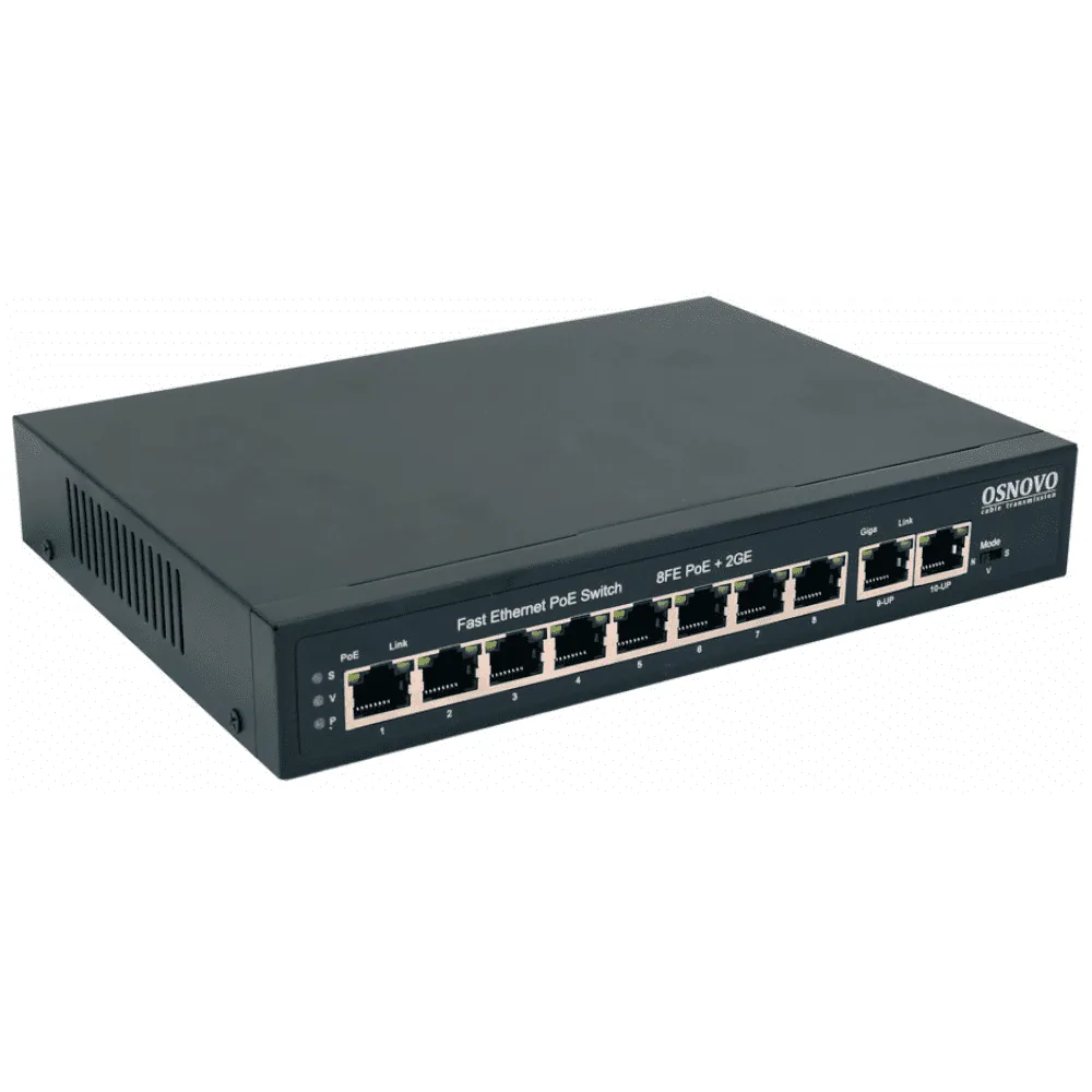 SW-20820(120W). Коммутатор 10-портовый Gigabit Ethernet с PoE