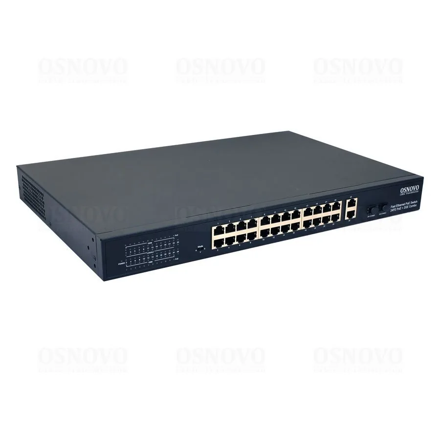 SW-62422(400W). Коммутатор 24-портовый Fast Ethernet с PoE