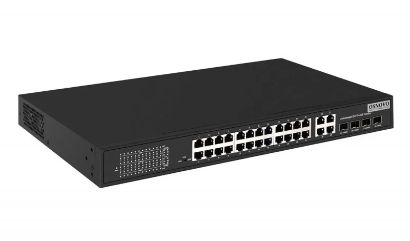 SW-62444(400W). Коммутатор 24-портовый Fast Ethernet с PoE