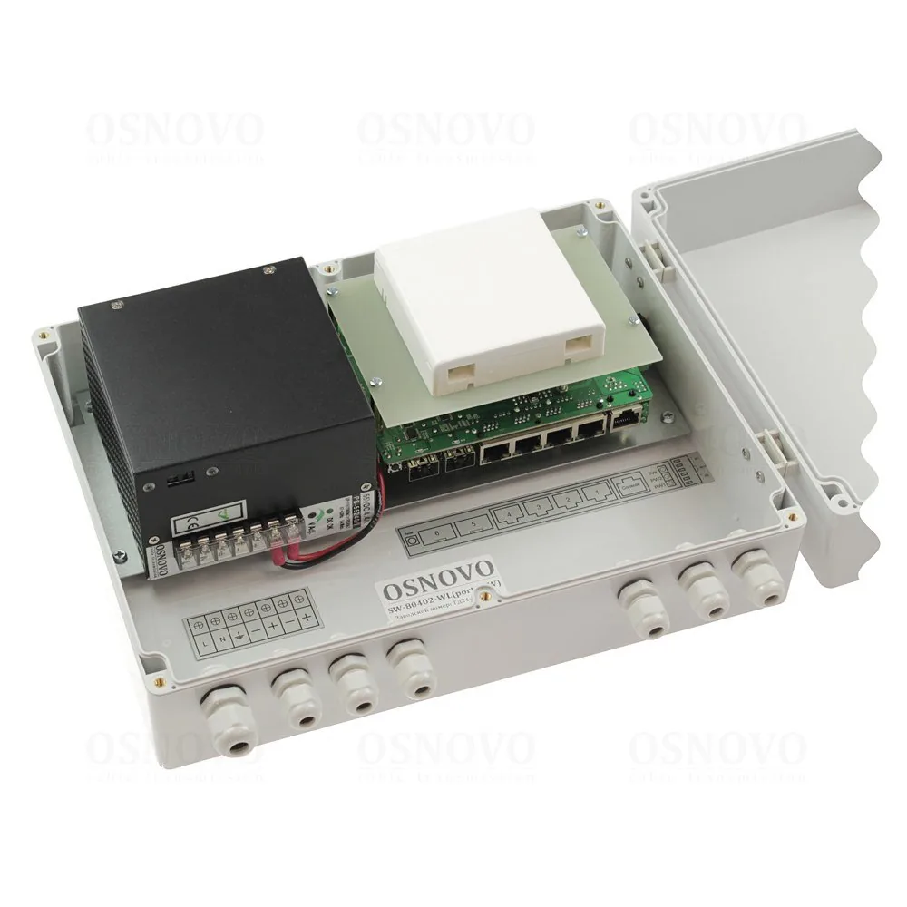 SW-80402-WL(port 90W). Коммутатор с PoE