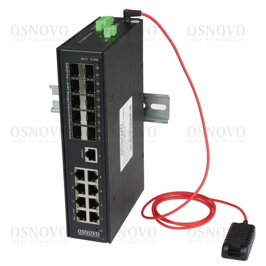 SW-808010/ILS(port 90W,720W). Коммутатор с PoE