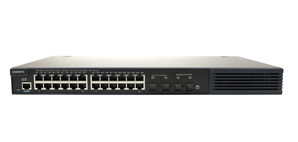 SW-8244/LST(370W). Коммутатор 24-портовый Gigabit Ethernet с PoE