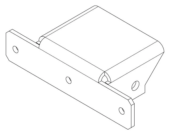 PERCo-MB-16.6. Накладка Т- образная