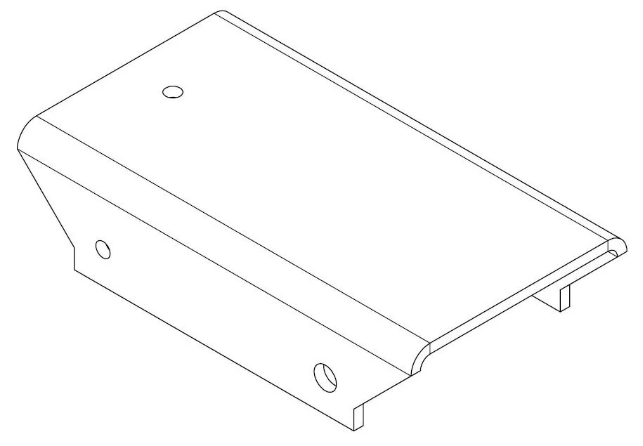 PERCo-MB-16.8. Накладка прямая верхняя