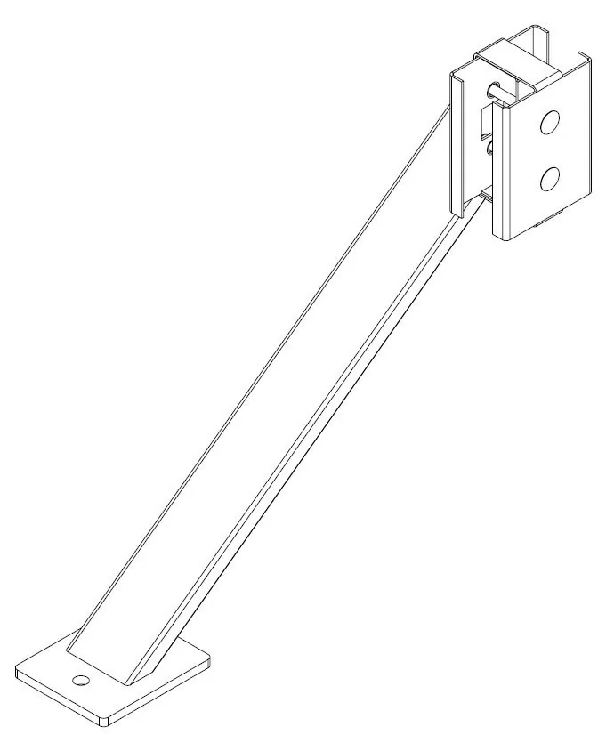 PERCo-MB-16.9. Упор для стоек секции ограждения