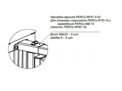 PERCo-RF01 0-03. Накладка верхняя