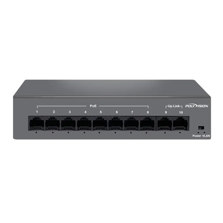 PND-08P-2M (96W). Коммутатор 10-портовый с функцией PoE