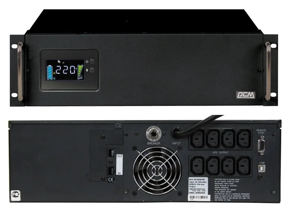 King Pro RM KIN-2200AP LCD 1760Вт 2200ВА черный. Источник бесперебойного питания