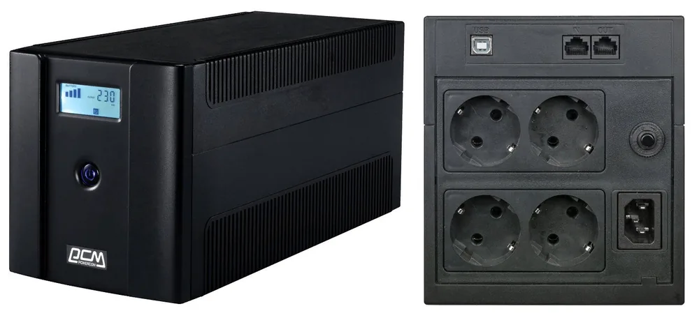 Raptor RPT-1025AP LCD 615Вт 1025ВА черный. Источник бесперебойного питания