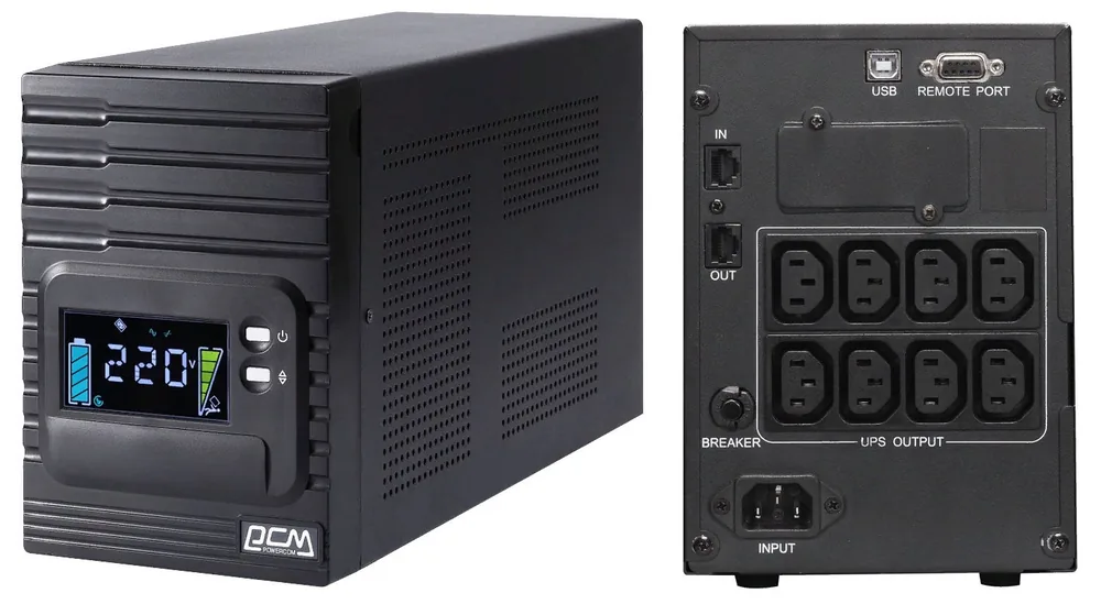 Smart King Pro+ SPT-1000-II LCD 800Вт 1000ВА черный. Источник бесперебойного питания