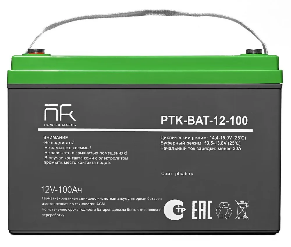 PTK-BAT-12-100. Аккумулятор герметичный свинцово-кислотный — фото 2 из 3