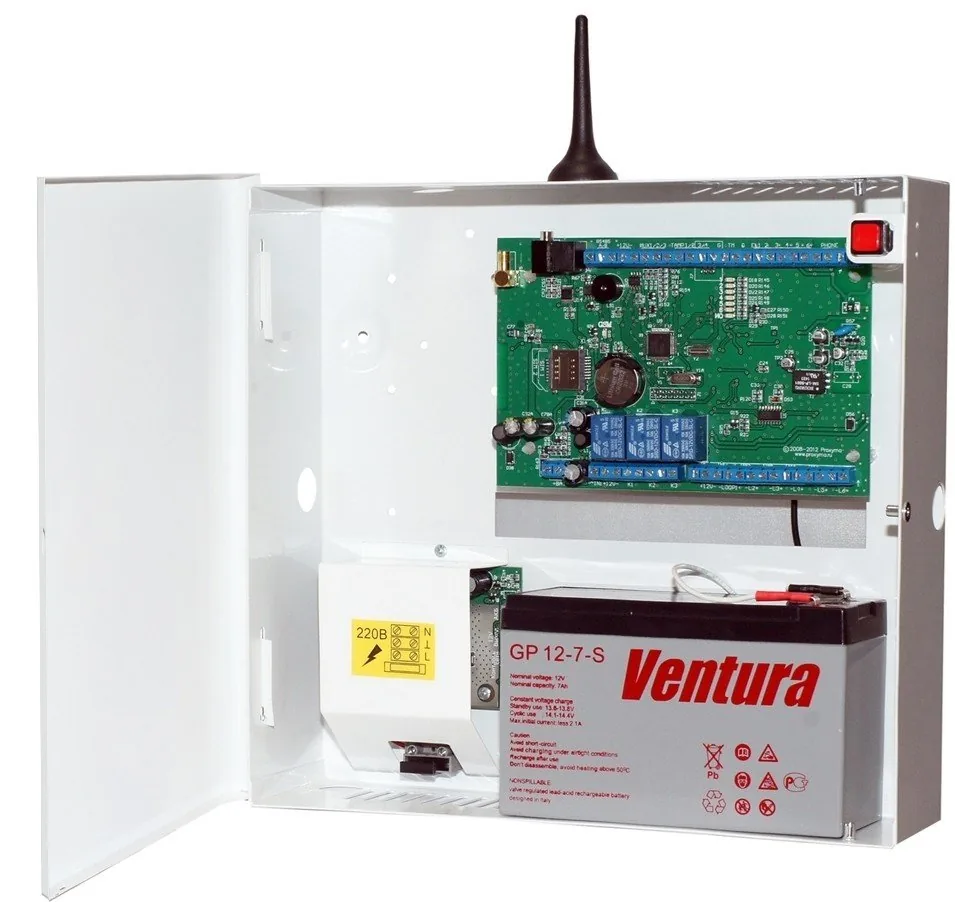 S632-2GSM-BK25-W (S632-2GSM-BK), Бокс-комплект под 7Ач, белый. Устройство оконечное объектовое приемно-контрольное c GSM коммуникатором