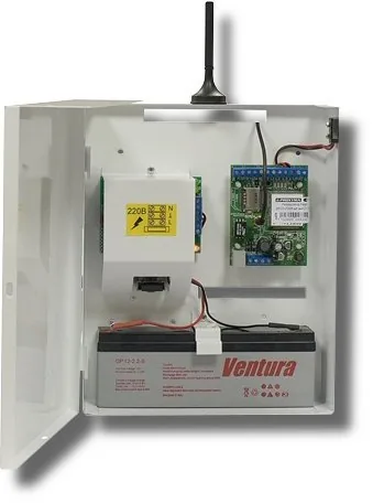 SR103-2GSM-BK24-W "Ретро" (SR103-2GSM BK-2,3W) под АКБ 2,3Ач, цвет белый. Конвертор протоколов