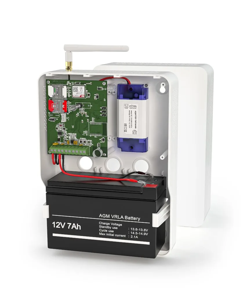 Контакт GSM-14А v.3 (в корпусе под АКБ 1,2-7Ач с БРП 12V 1А). Панель охранная радиоканальная