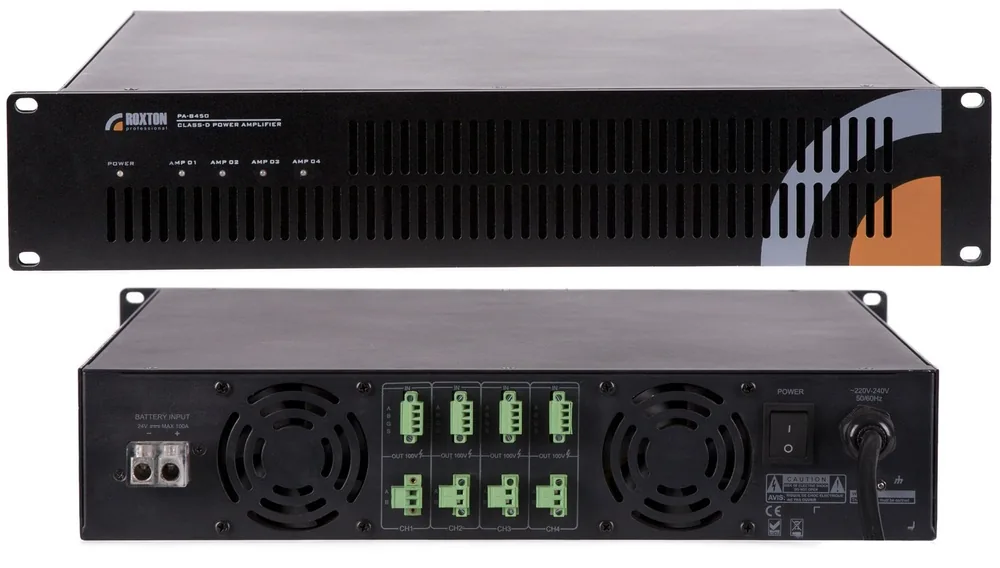 PA-8424. Усилитель трансляционный четырехканальный