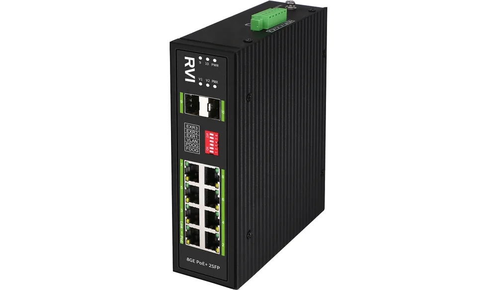 RVi-1NSI8GP-2S. Коммутатор с питанием по PoE