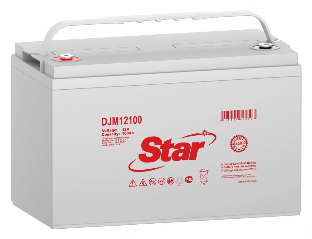 STAR DJM12100. Аккумулятор герметичный свинцово-кислотный — фото 1 из 2