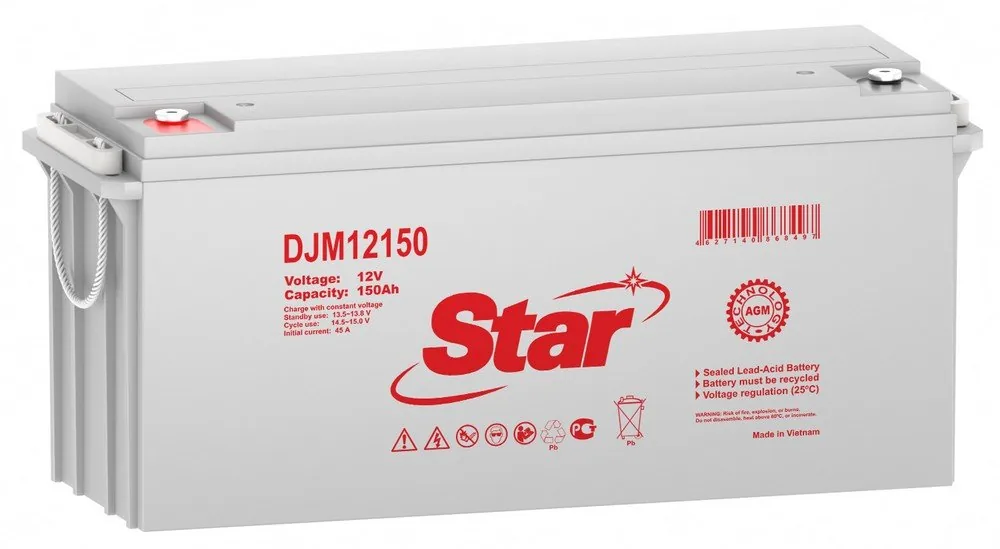 STAR DJM12150. Аккумулятор герметичный свинцово-кислотный — фото 2 из 2