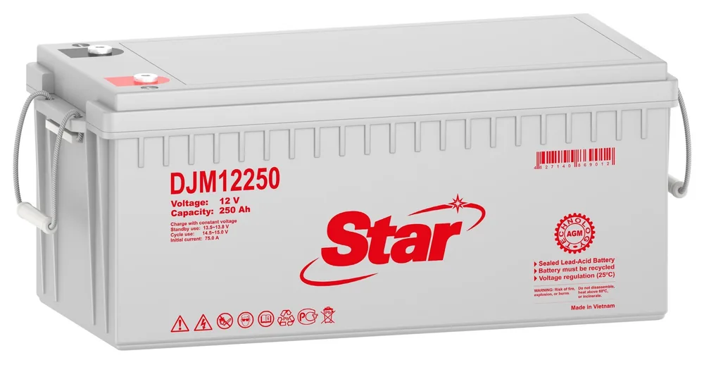 STAR DJM12250. Аккумулятор герметичный свинцово-кислотный — фото 1 из 2