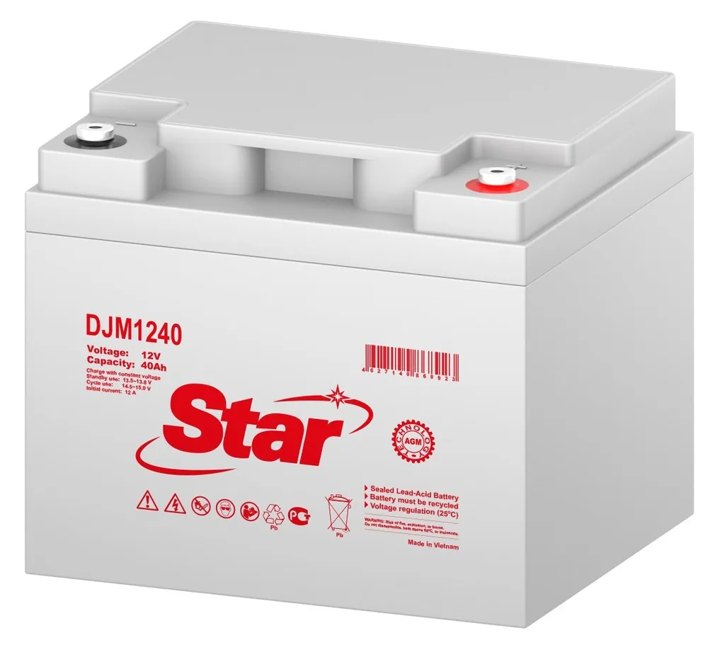 STAR DJM1240. Аккумулятор герметичный свинцово-кислотный — фото 2 из 2