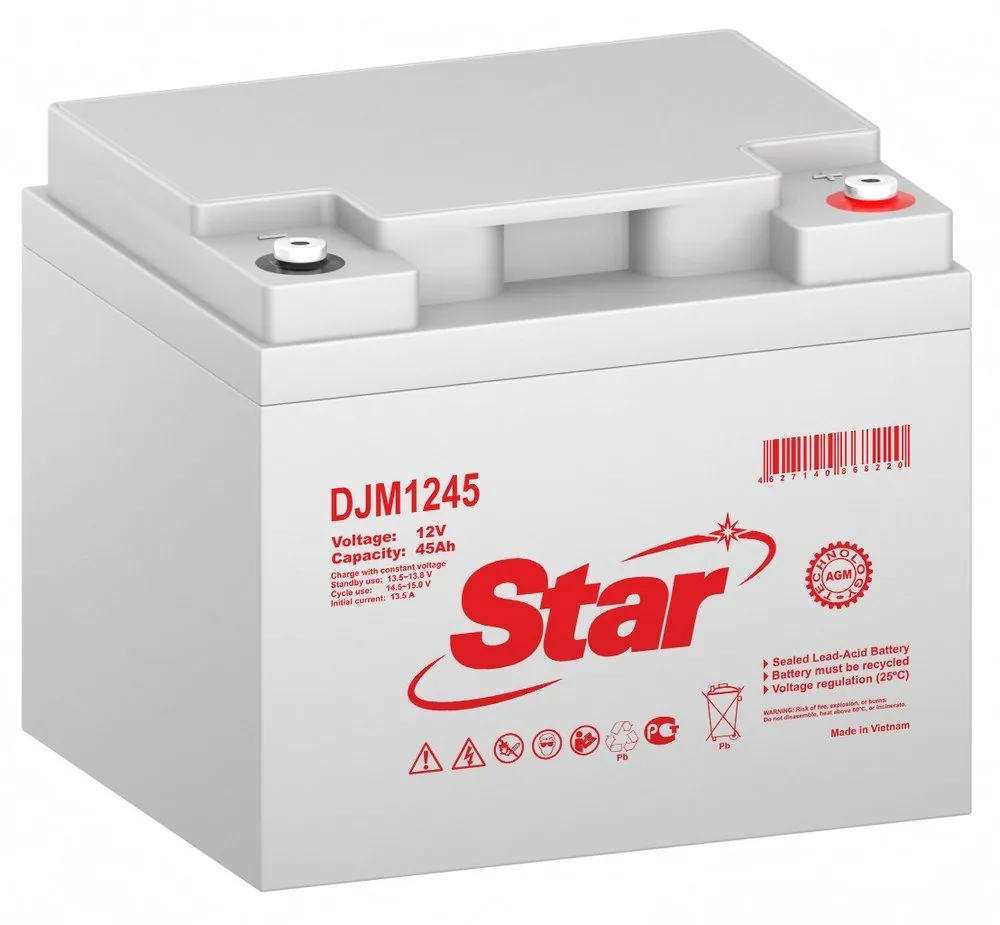 STAR DJM1245. Аккумулятор герметичный свинцово-кислотный — фото 1 из 2