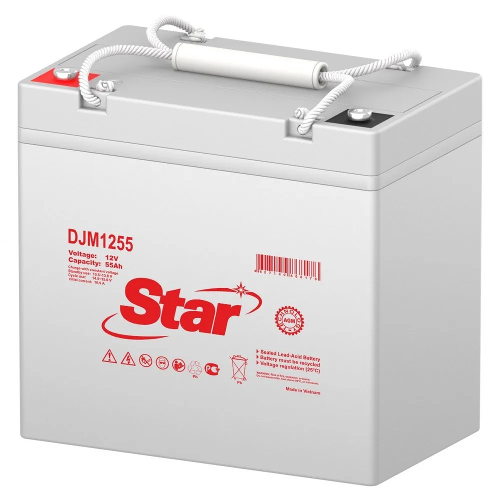 STAR DJM1255. Аккумулятор герметичный свинцово-кислотный — фото 2 из 2