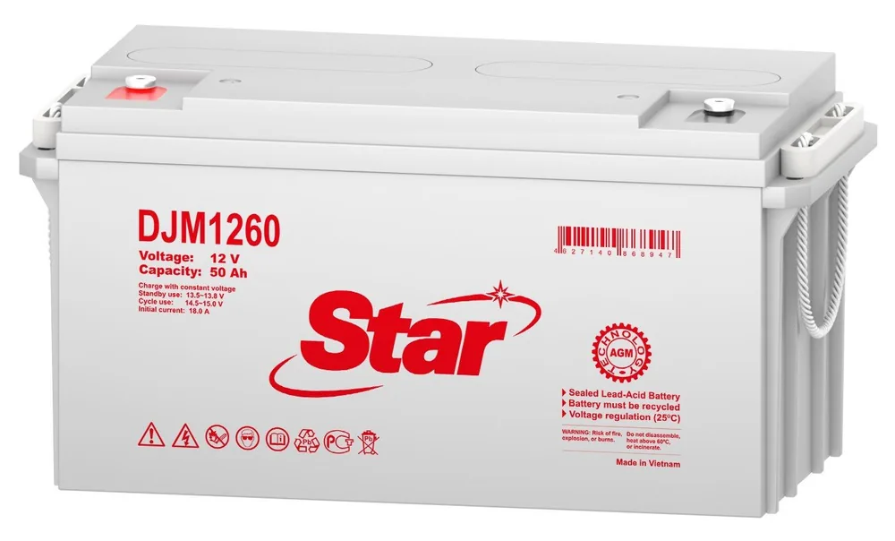 STAR DJM1260. Аккумулятор герметичный свинцово-кислотный — фото 2 из 2