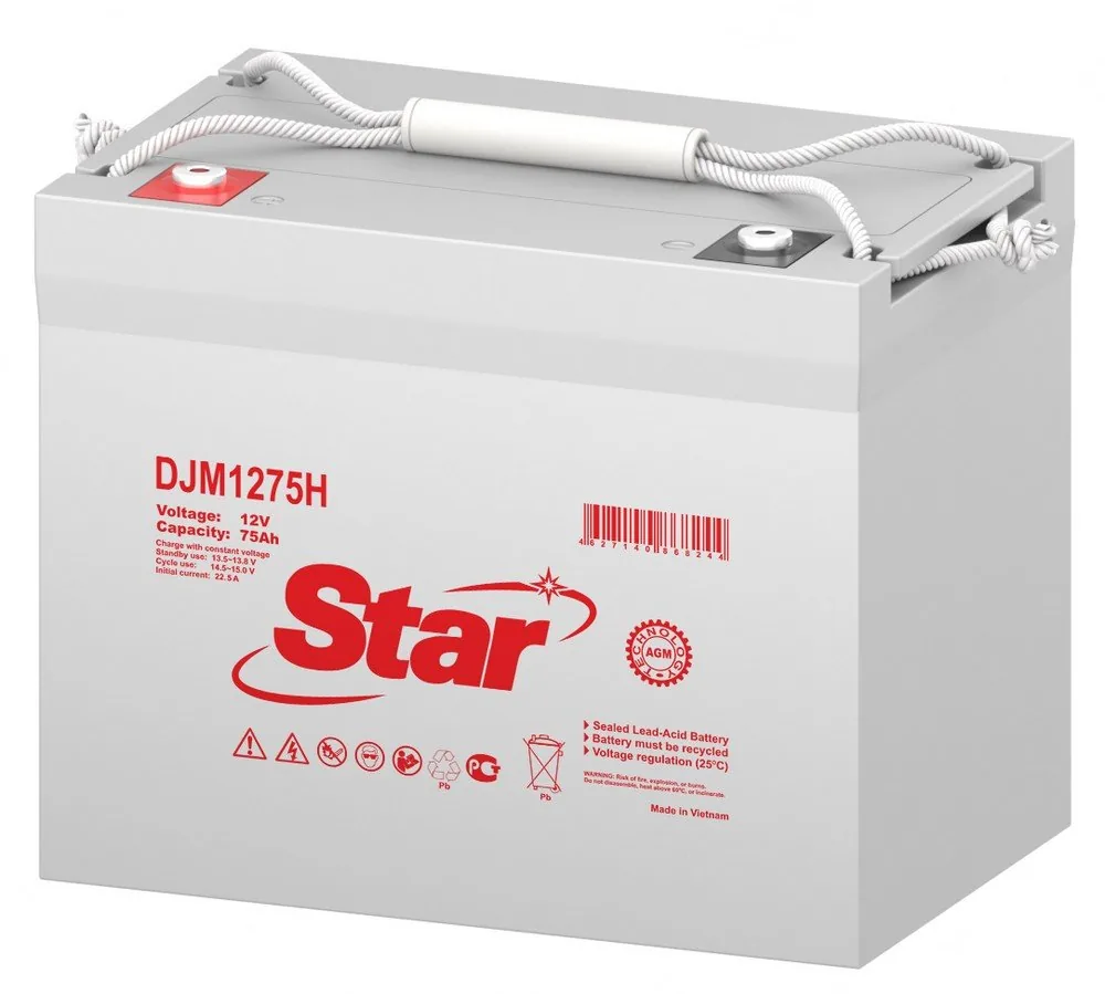 STAR DJM1275H. Аккумулятор герметичный свинцово-кислотный — фото 2 из 2