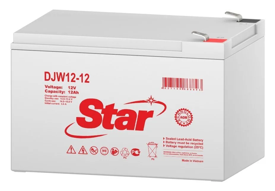 STAR DJW12-12. Аккумулятор герметичный свинцово-кислотный — фото 1 из 2
