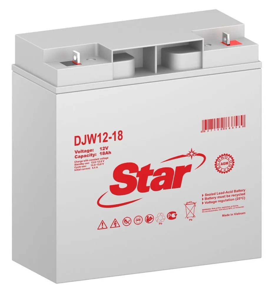 STAR DJW12-18. Аккумулятор герметичный свинцово-кислотный — фото 1 из 2