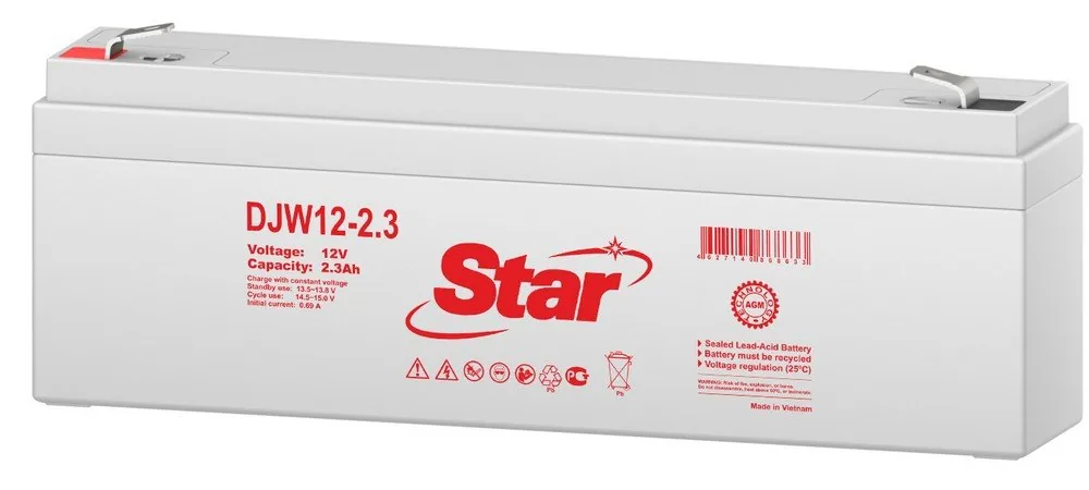 STAR DJW12-2.3. Аккумулятор герметичный свинцово-кислотный — фото 2 из 2