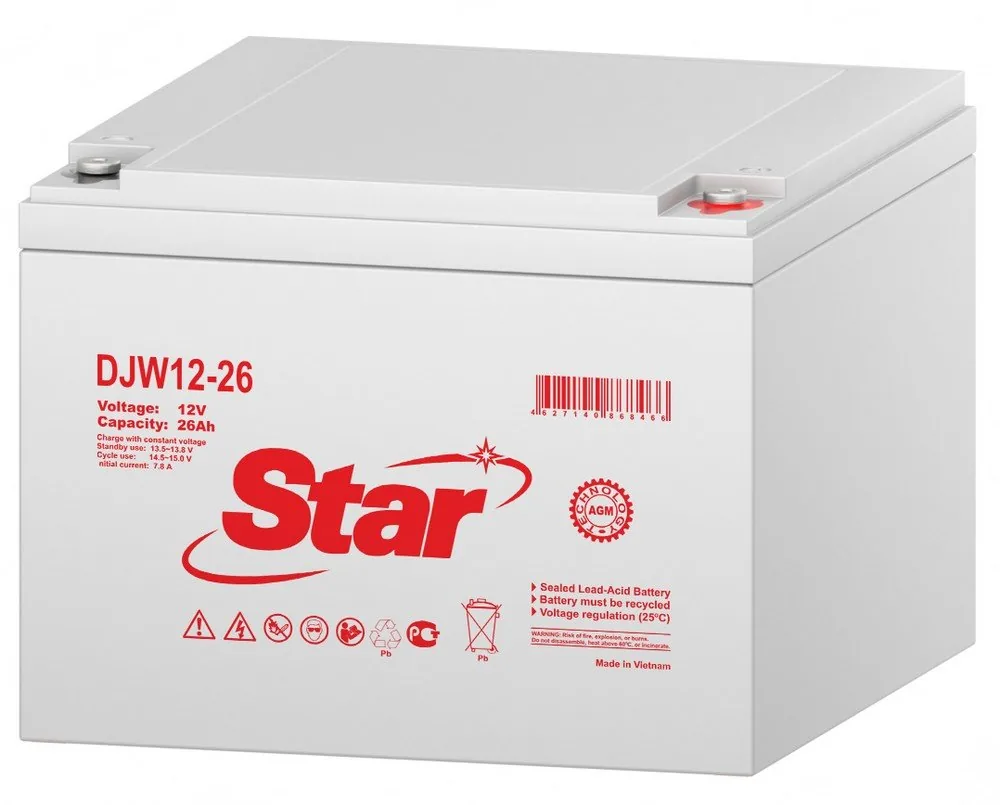 STAR DJW12-26. Аккумулятор герметичный свинцово-кислотный — фото 2 из 2