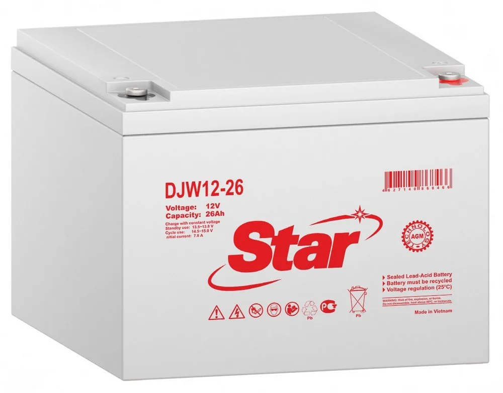 STAR DJW12-26. Аккумулятор герметичный свинцово-кислотный — фото 1 из 2