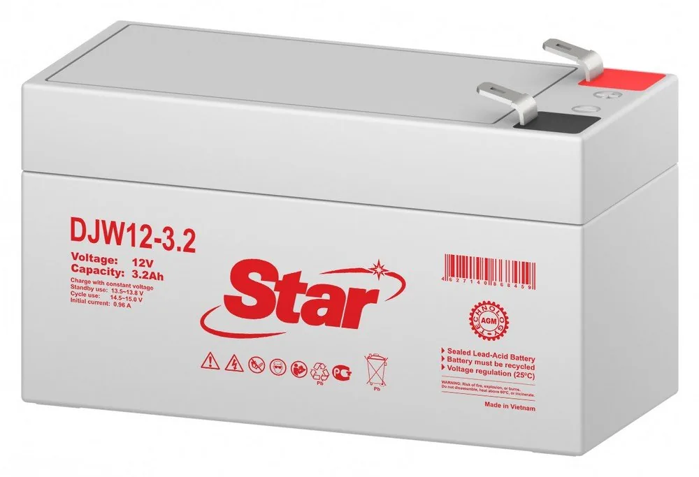 STAR DJW12-3.2. Аккумулятор герметичный свинцово-кислотный — фото 2 из 2