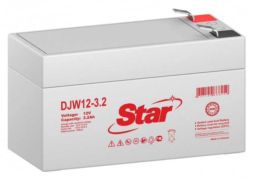 STAR DJW12-3.2. Аккумулятор герметичный свинцово-кислотный — фото 1 из 2