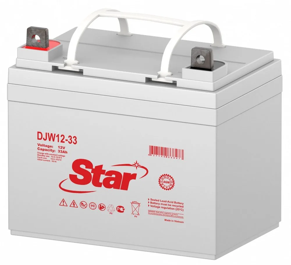 STAR DJW12-33. Аккумулятор герметичный свинцово-кислотный — фото 2 из 2