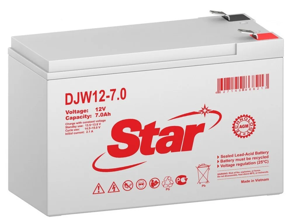 STAR DJW12-7.0. Аккумулятор герметичный свинцово-кислотный — фото 1 из 2