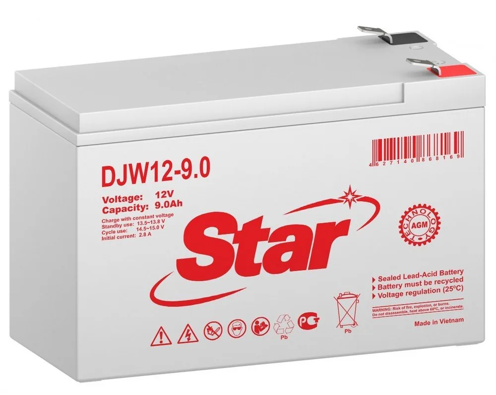 STAR DJW12-9.0. Аккумулятор герметичный свинцово-кислотный — фото 1 из 2