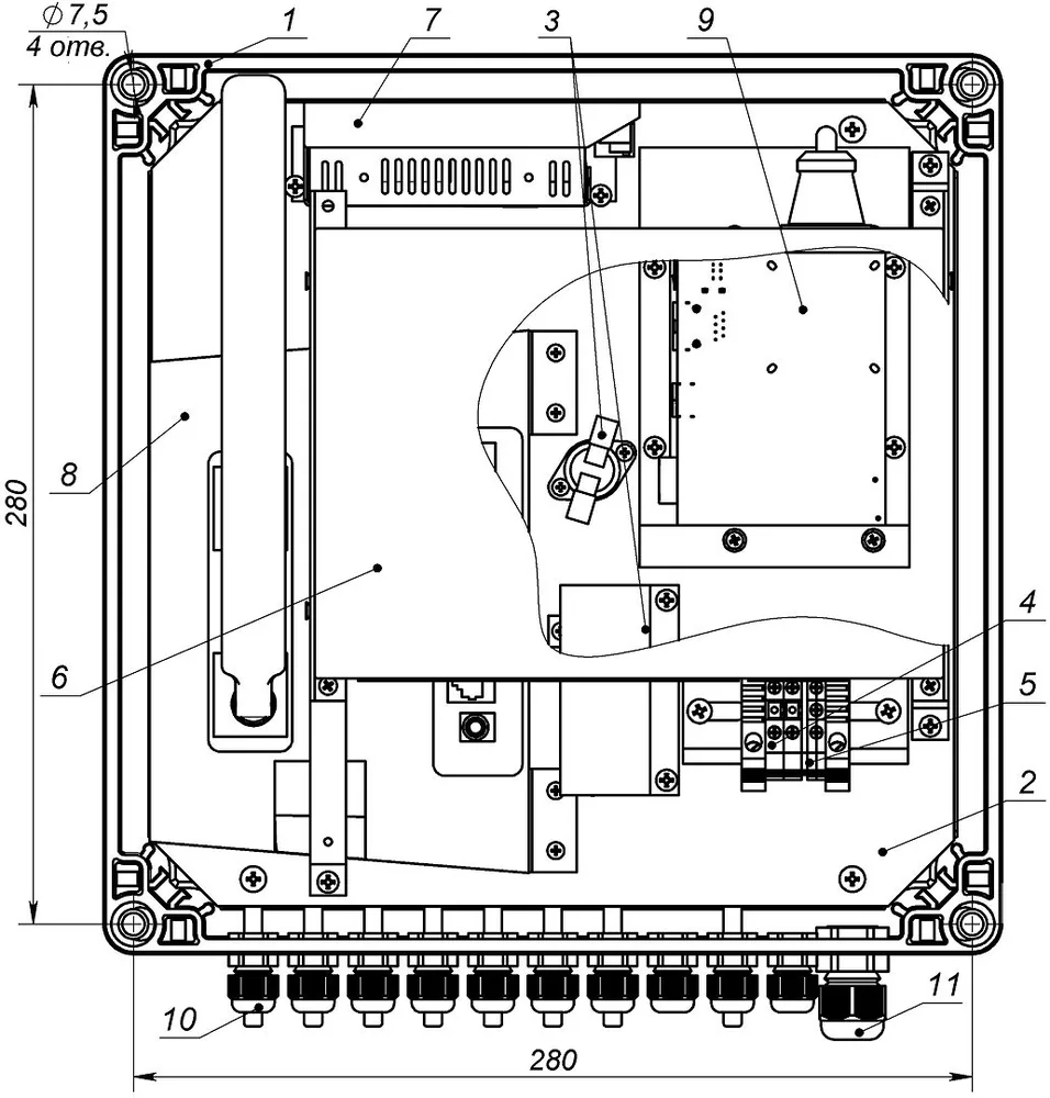 Узел системы видеонаблюдения УСВР-8PoE 40138 — фото 2 из 3