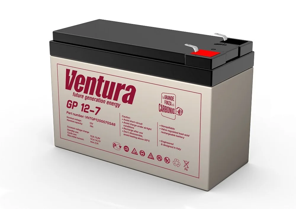 Ventura GP 12-7. Аккумулятор герметичный свинцово-кислотный
