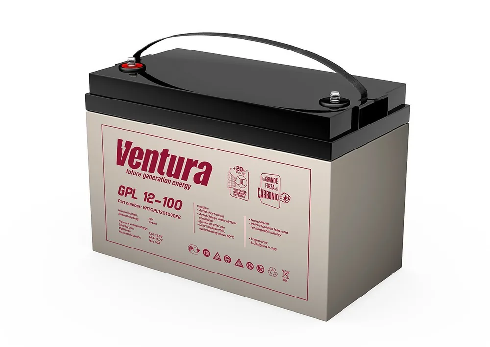 Ventura GPL 12-100. Аккумулятор герметичный свинцово-кислотный