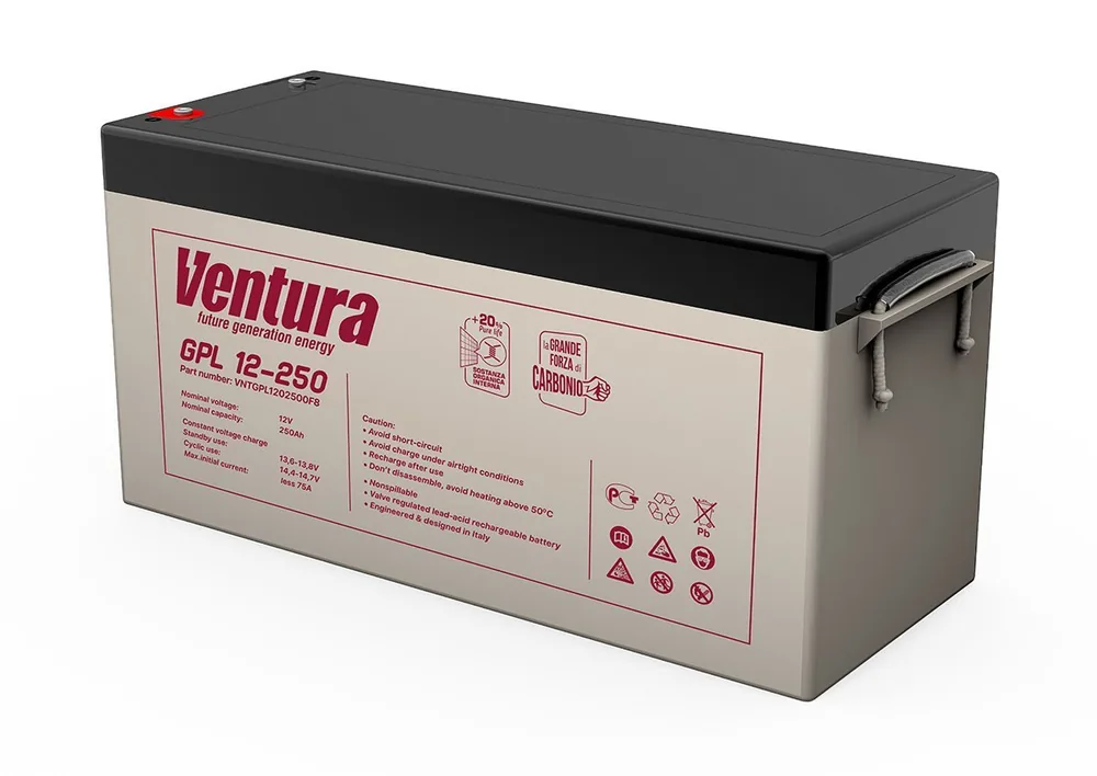 Ventura GPL 12-250. Аккумулятор герметичный свинцово-кислотный