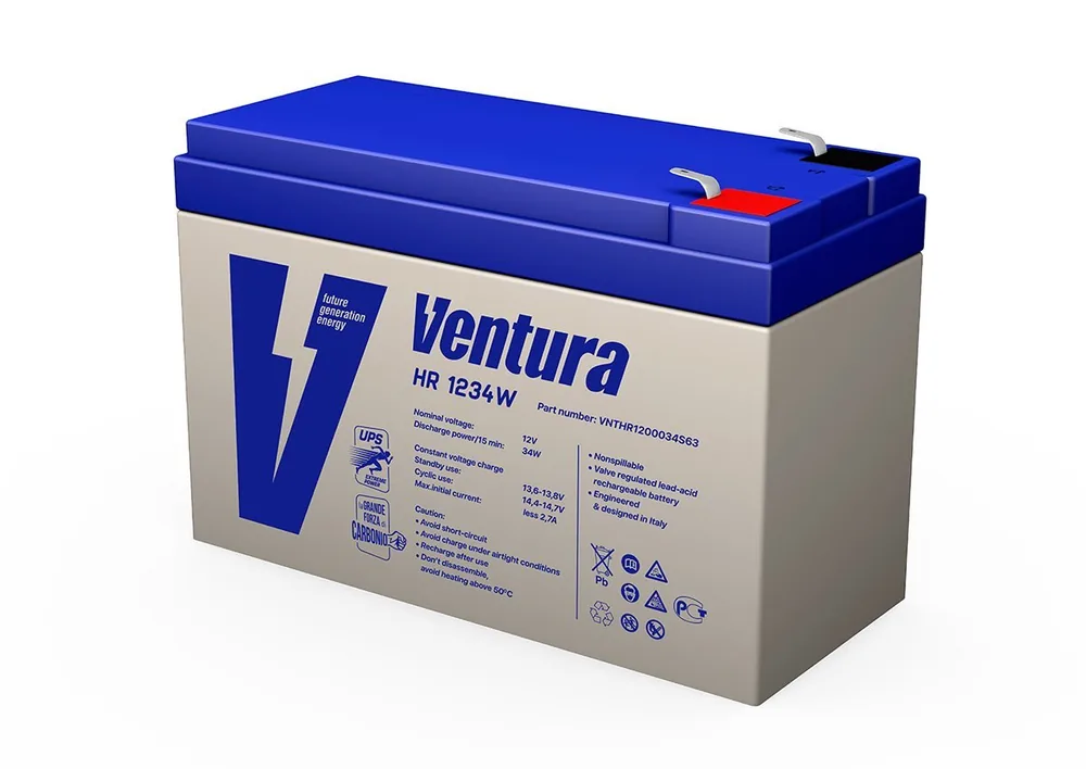 Ventura HR 1234W. Аккумулятор герметичный свинцово-кислотный
