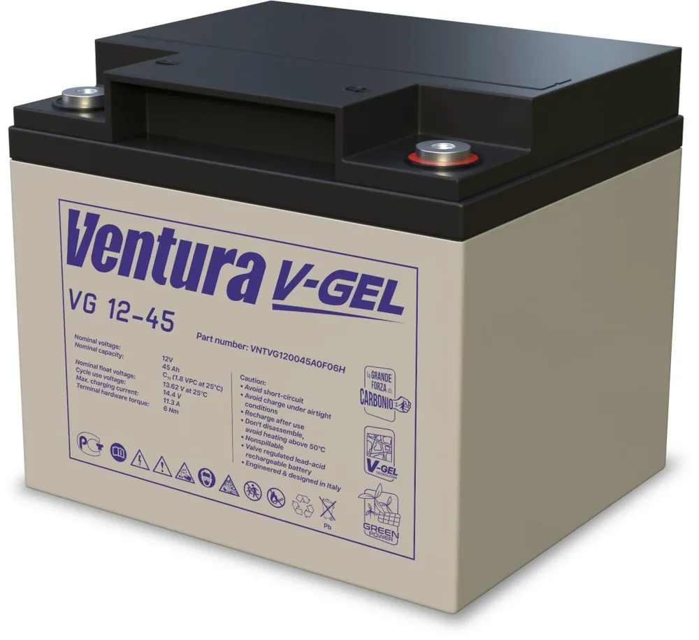 Ventura VG 12-45. Аккумулятор герметичный свинцово-кислотный