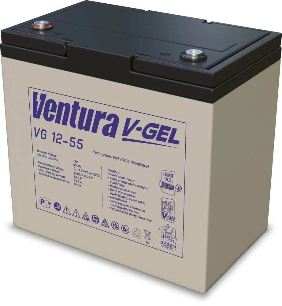 Ventura VG 12-55. Аккумулятор герметичный свинцово-кислотный