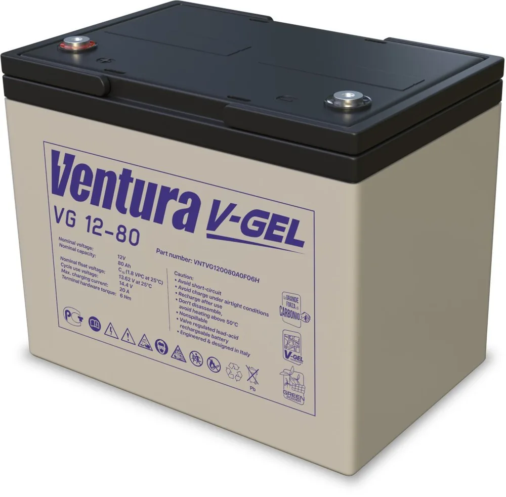 Ventura VG 12-80. Аккумулятор герметичный свинцово-кислотный